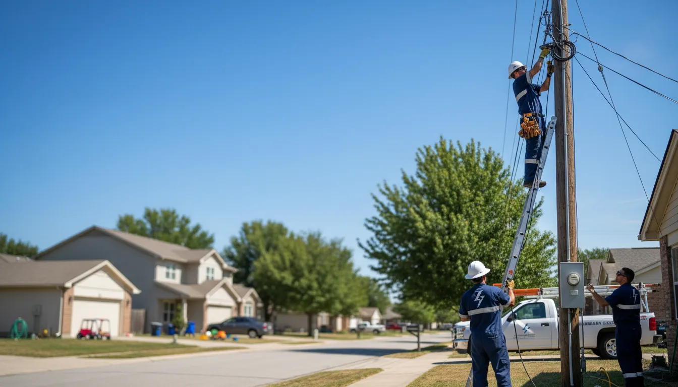 Residential electrician providing installation services in Bourneville, OH